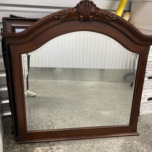Elegant Brown Wooden Mirror